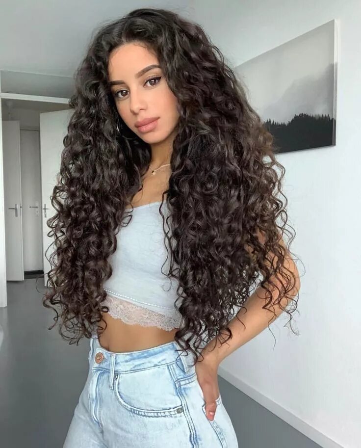 Прическа кудряшки Curly girl ➰ ♡ natural curly hair Cabelo cacheado comprido, Cabelo longo, Cabelo