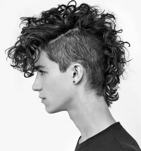 Прическа кудрявая челка мужская 10 ide dan inspirasi curly hair mohawk terbaik