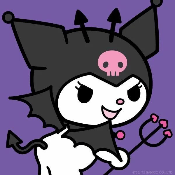 Прическа куроми для девочек Épinglé sur Sanrio Kuromi Fond d'écran coloré, Gif fleurs, Dessin