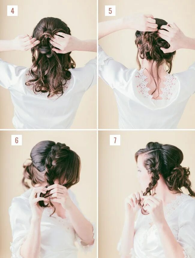 Прическа легкая на свадьбу средние волосы Hair Tutorial: Loose Braided Updo Bridesmaid hair long, Hair tutorial, Diy weddi