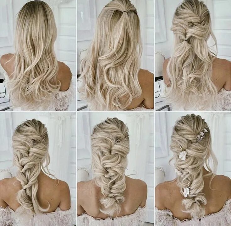 Прическа легкая на свадьбу средние волосы Pin on Wedding Hairstyles Wedding hairstyles tutorial, Bride hairstyles for long