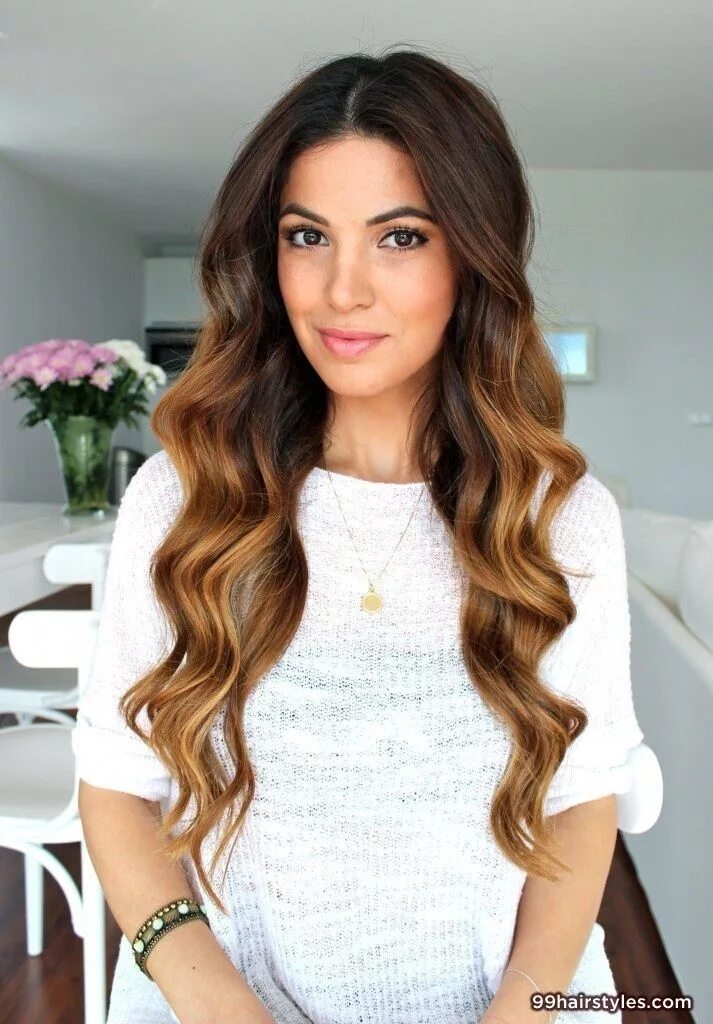 Прическа легкая волна на длинные волосы beautiful long wavy ombre hairstyle idea - 99 Hairstyles Ideas Long hair styles,