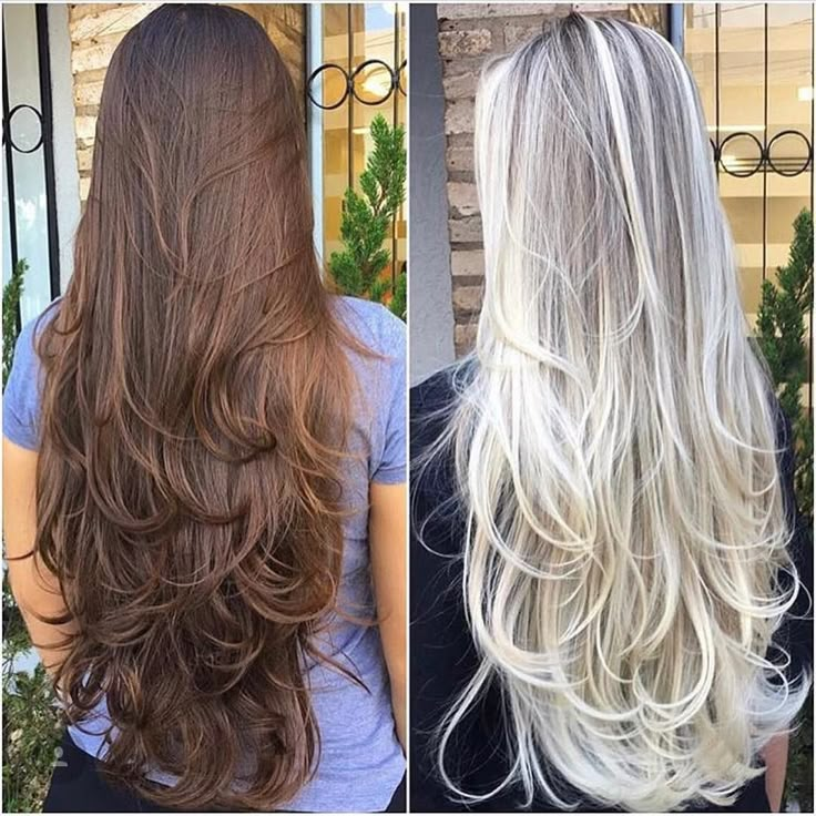 Прическа легкий каскад Cabelos de Grife on Instagram: "1 ou 2??? #hairstyle" Cabelo longo, Idéias de ca