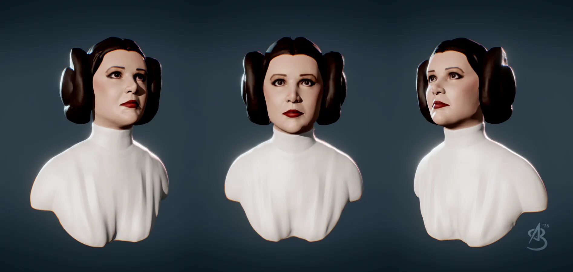 Прическа леи как сделать Princess Leia Organa W.I.P - Art of Adam Beamish