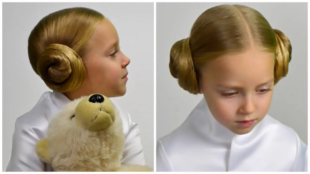 Прическа леи как сделать Princess Leia Hair Tutorial (STAR WARS) Leia Side Buns Star Wars hairstyles for 