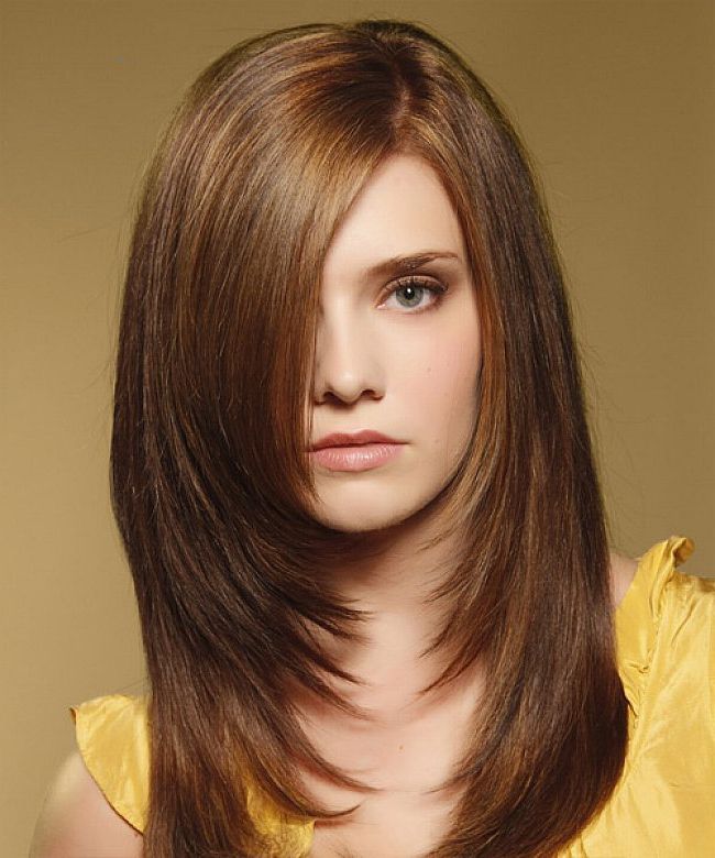 Прическа лесенка без челки фото Layered Hairstyles For Long and Straight Hair Cortes de pelo para mujer, Cortes 