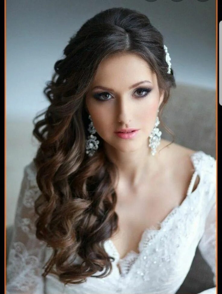 Прическа локоны на бок на длинные Wedding hairstyles in 2024 Simple wedding hairstyles, Side hairstyles, Trendy we