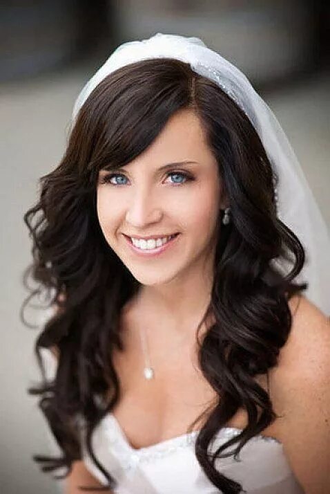 Прическа локоны на длинные волосы с челкой 20 Gorgeous Wedding Hairstyles From Pinterest Wedding hairstyles for medium hair