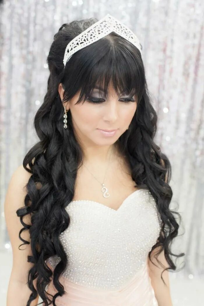 Прическа локоны на длинные волосы с челкой 44 schöne Hochzeitsfrisuren für lange Haare Wedding hairstyles for long hair, Lo