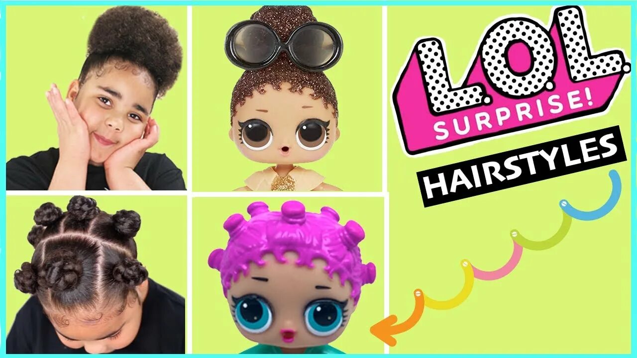 Прическа лол для девочки Lol Surprise Dolls Inspired Hairstyles For Kids Curly 3c Hair Smile It’s Mariah’