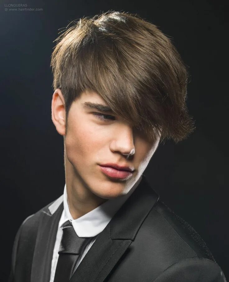 Прическа мальчик длинные волосы с челкой Image result for long bangs men hairstyle Short hair styles easy, Guy haircuts l