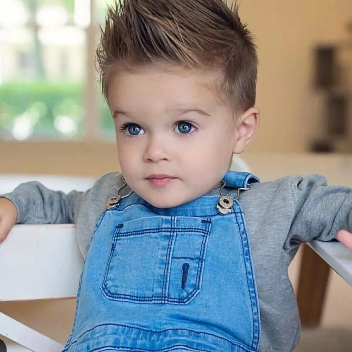 Adorable and handsome Toddler little boys hairstyle haircut hard part hardpart f