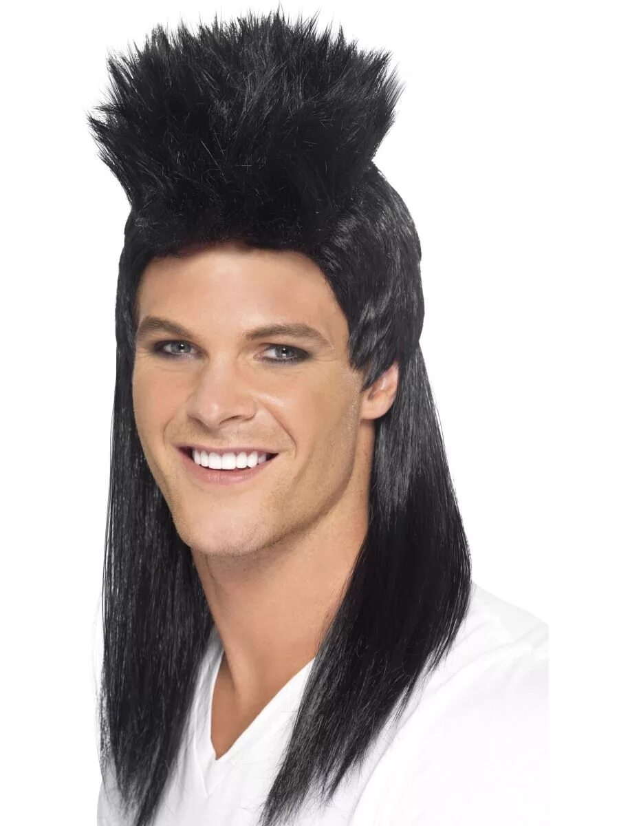 Прическа малет 80s Rocker Mullet Wig 80s Accessories Mega Fancy Dress