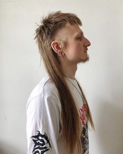 Прическа маллет длинная Bold and Unconventional Extreme Mullet Hairstyles