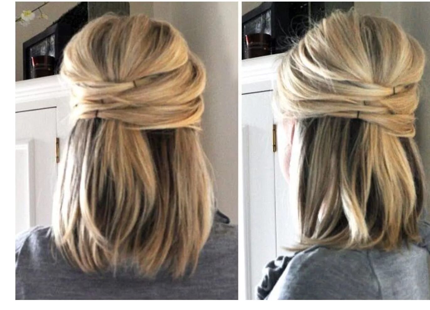 Прическа мальвинка на каре Pin van Lauren Robbins op Hair & Beauty Feestkapsel lang haar, Lang haar kapsels