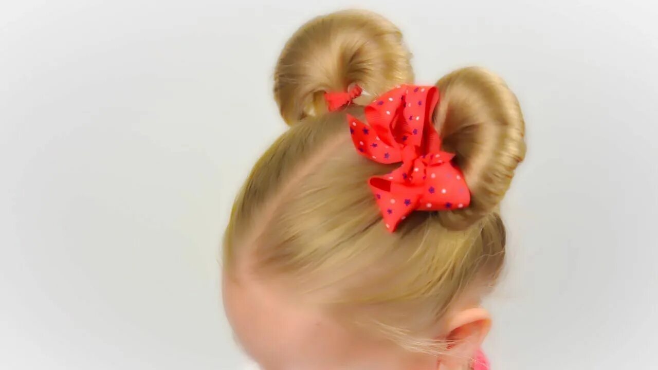 Прическа микки маус для девочки Minnie Mouse ears hairsyle. Party hairstyle #6 LittleGirlHair - YouTube Baby gir