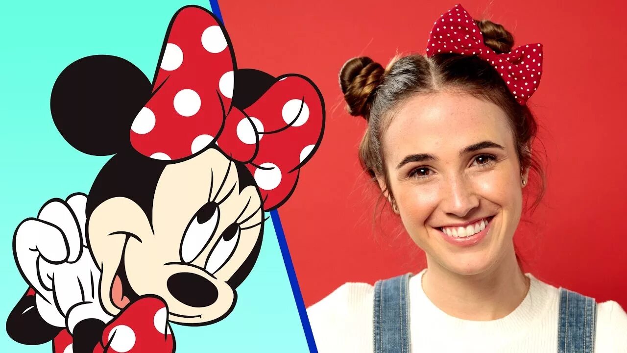 Прическа микки маус для девочки Minnie Mouse Hair Tutorial Disney Style - YouTube