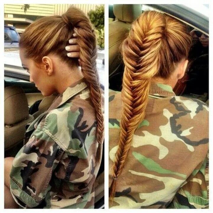 Прическа милитари женская Pin by Funda rose on Was mir gefällt French braid hairstyles, Hair styles, Fish 