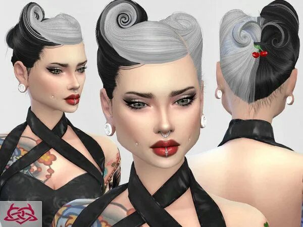 Прическа мод Colores Urbanos' Victory Rolls 05 Sims hair, 50s hairstyles, Hair styles