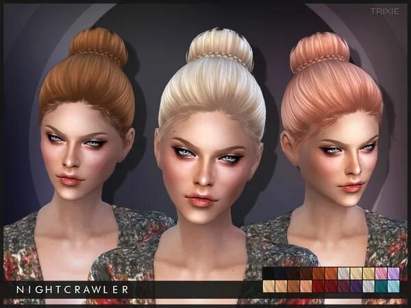 Прическа мод Sims 4 Hairs The Sims Resource: Trixie hair by Nightcrawler Sims 4 tsr, Sims hai