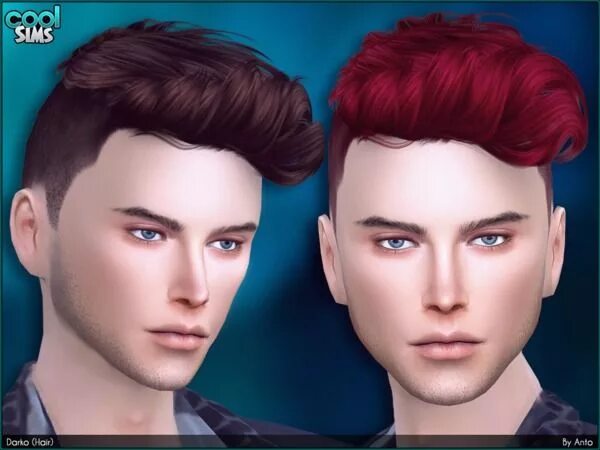 Прическа mod мужская Anto's Sims 4 Downloads Sims hair, Sims 4 hair male, Sims 4