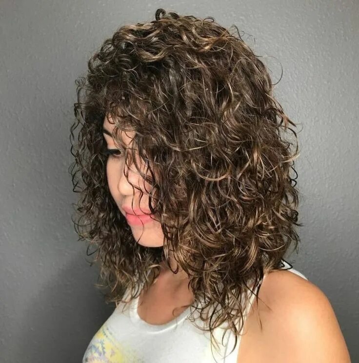 Прическа мокрая химия на короткие волосы Mid-Length Permed Hair Permed hairstyles, Perm curls, Long hair styles