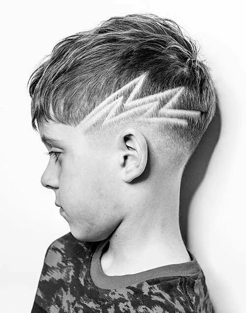 Прическа молния 60 Popular Boys Haircuts ( The Best 2022 Gallery) - Hairmanz Kids hair cuts, Boy