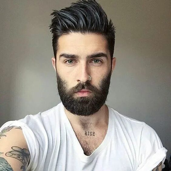 Оригинальная мужская стрижка в сочетании с бородой Beard hairstyle, Beard haircu