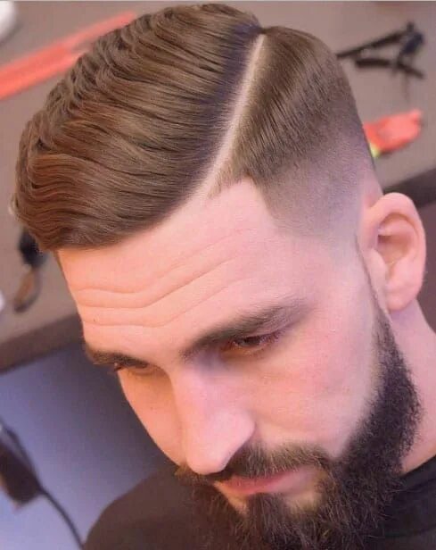 Прическа мужской фото пробор 35 Sleekest Taper Haircuts for Men Top Hairstyles 2019 Hard part haircut, Fade h