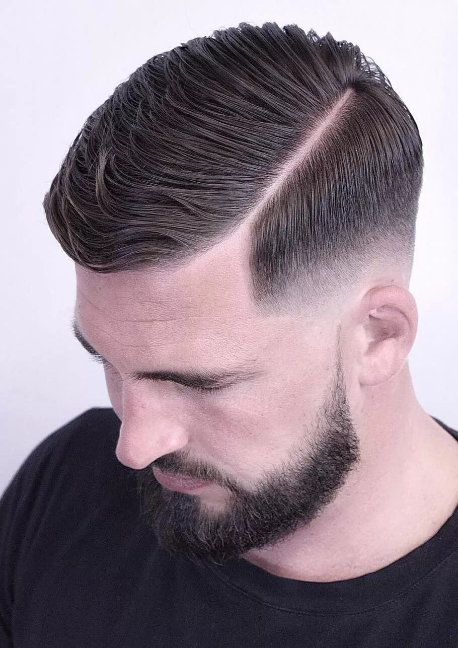 Прическа мужской фото пробор 60 Skin Fade Haircut Ideas (Trendsetter for 2023) Hard part haircut, Mens haircu