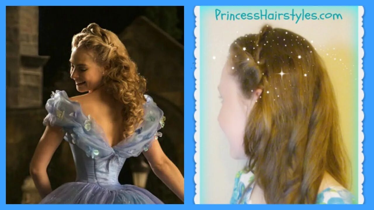 Прическа на бал для девочки Disney's Cinderella Hair Tutorial, Ball Hairstyle 2015 - YouTube