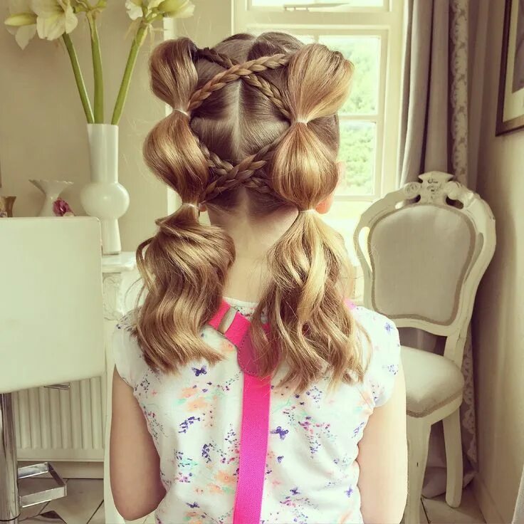 Прическа на день рождения длинные волосы The Bubble Pigtail Braid by SweetHearts Hair Design Cheerleading hairstyles, Swe