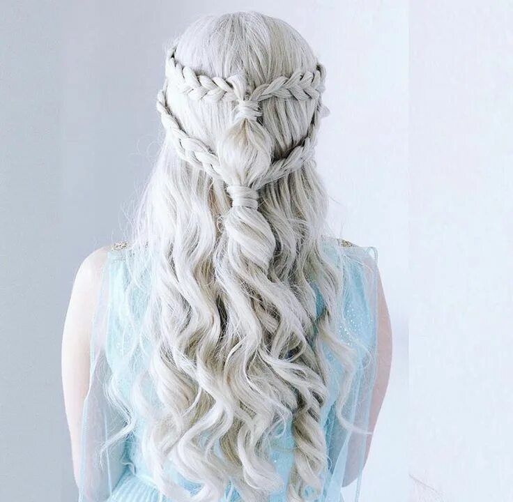 Прическа на длинные белые волосы Daenerys Targaryen hairstyle by Kayley Melissa Long hair styles, Khaleesi hair, 