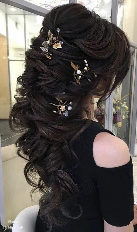 Прическа на длинные черные волосы Long Layered Wavy Hairstyles 2019 in 2024 Beautiful hair, Wedding hairstyles for