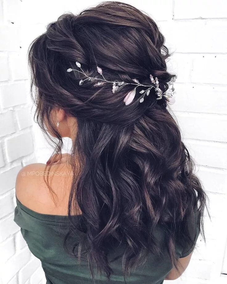 Прическа на длинные черные волосы 58 Hottest Long Wedding Hairstyles And Updos From Instagram Wedding hair down, S