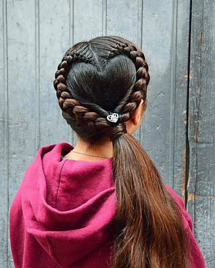 Прическа на длинные густые волосы девочке Pin en Hairstyle