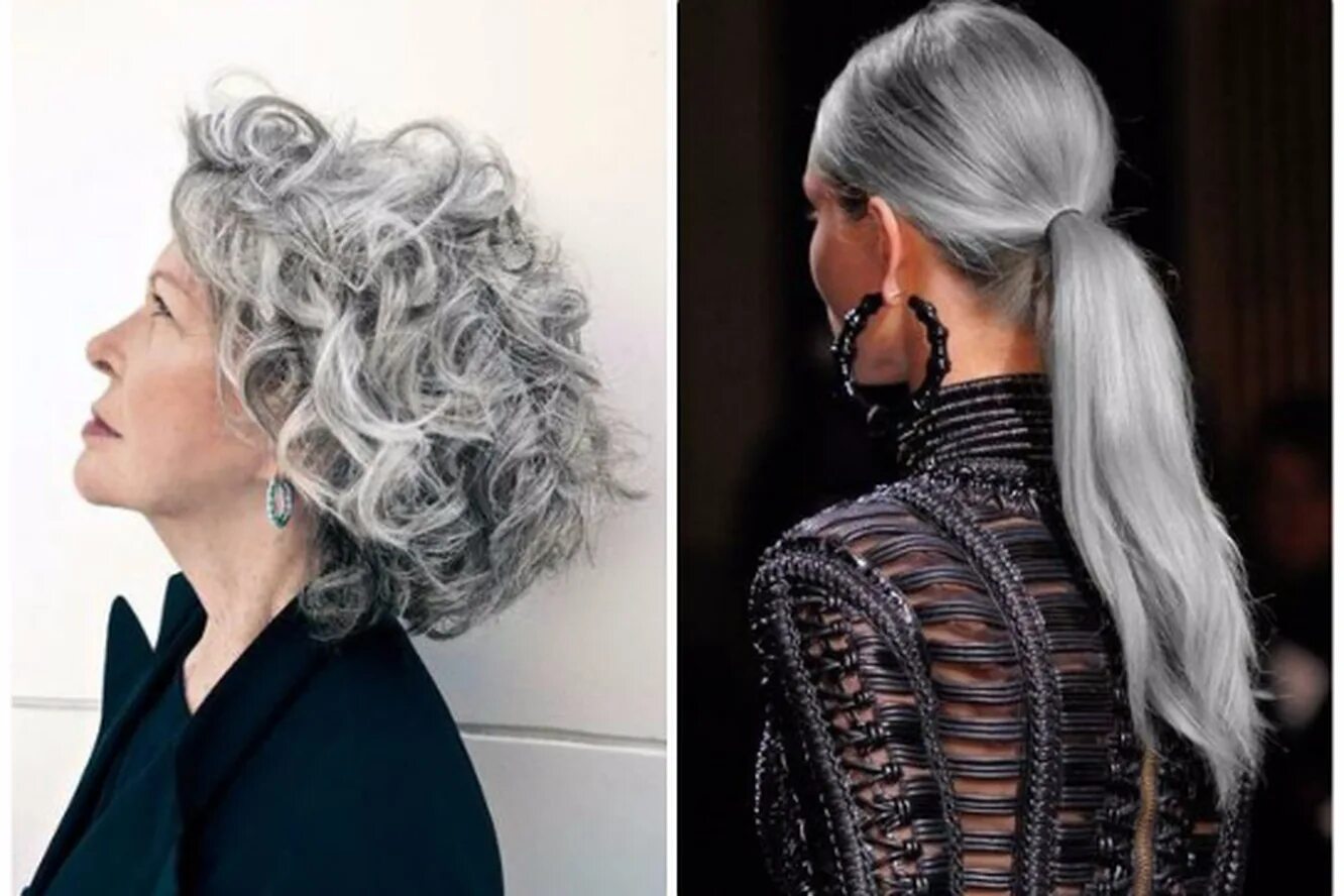 Stunning silver and gray hairstyles. Elegant hair. To learn more about the hair 