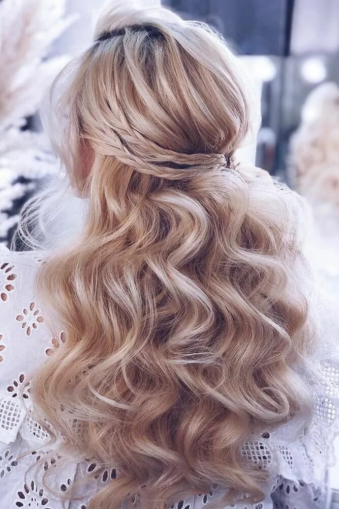 Прическа на длинные светлые Beautiful Half Up Half Down Wedding Hairstyles