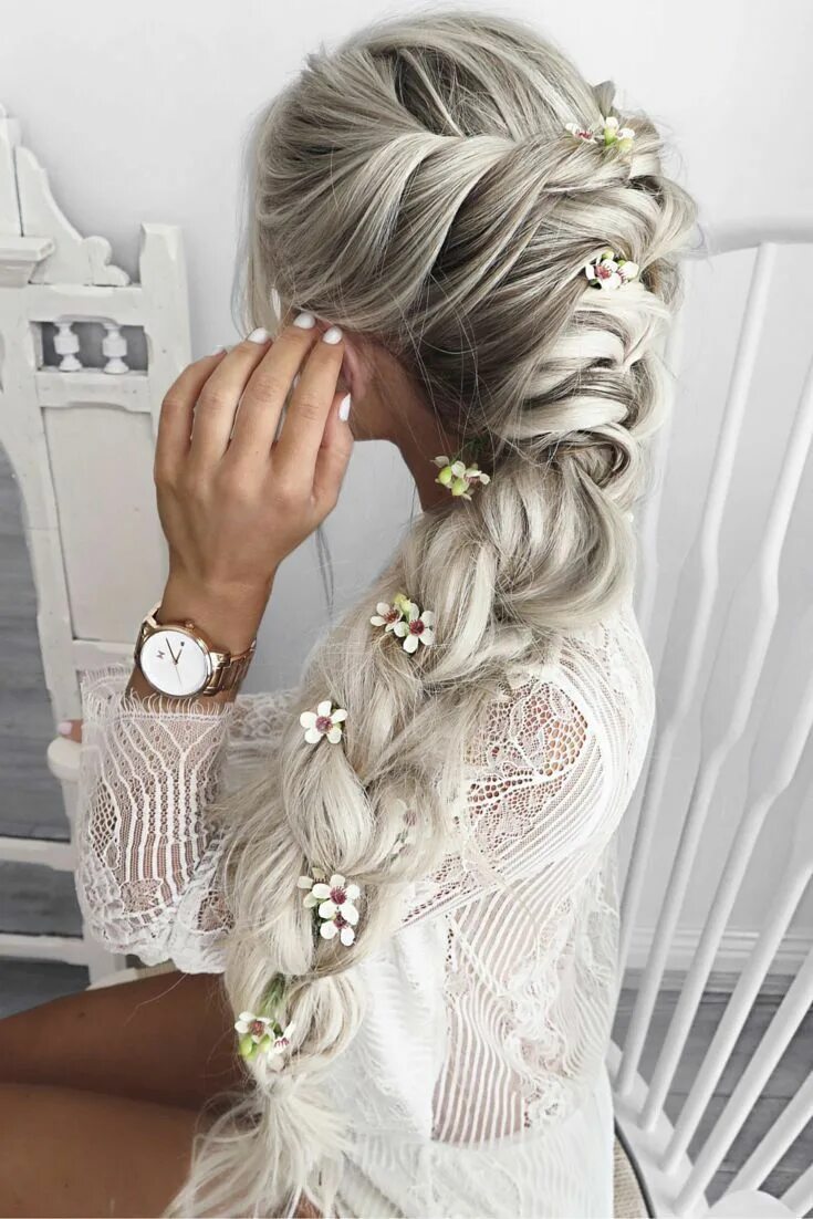 Прическа на длинные светлые Pin by Felicia Heesen on Hair goals Braids for long hair, Wedding hair inspirati