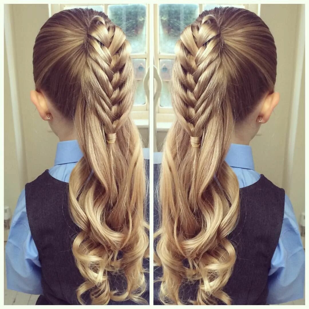 Прическа на длинные волосы 1 сентября Instagram photo by Beth Belshaw * Sep 24, 2015 at 10:23am UTC Kids hairstyles, C