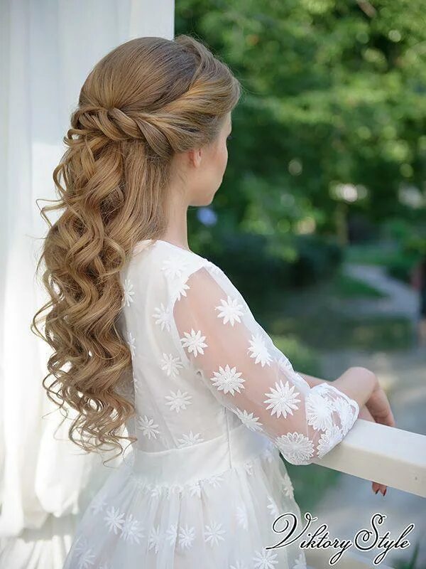 63 детские прически на выпускной в детский сад Flower girl hairstyles, Cute girl