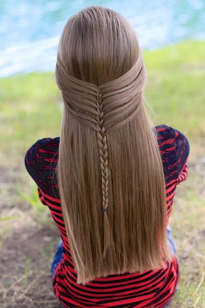 Прическа на длинные волосы 12 лет Mermaid Half Braid Hairstyles for Long Hair Long hair styles, Braids for long ha