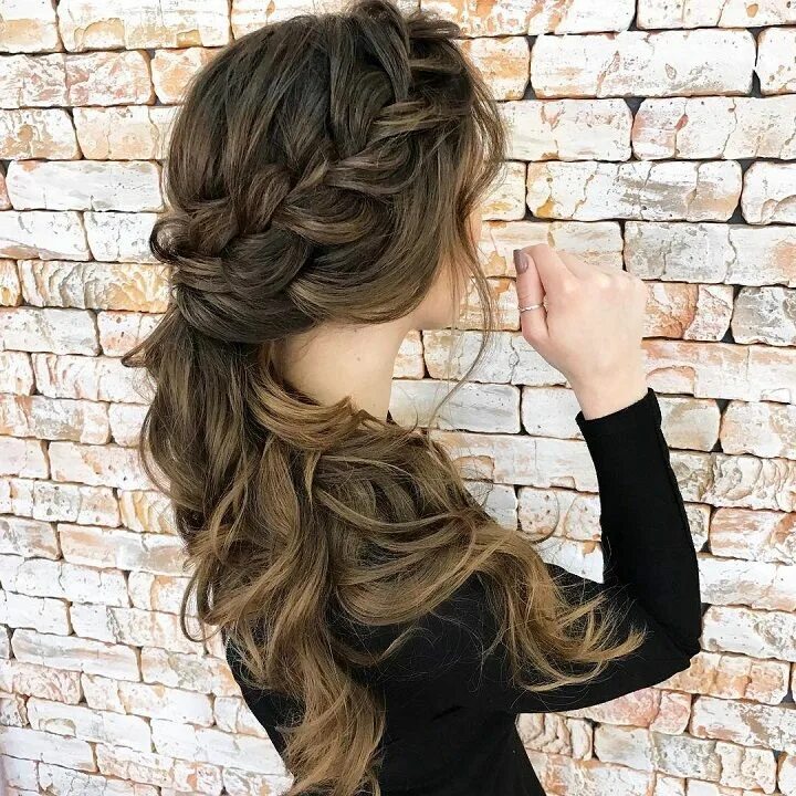 Прическа на длинные волосы 15 лет Braided Wedding Hairstyle Peinados boda pelo largo, Peinados con trenzas, Peinad