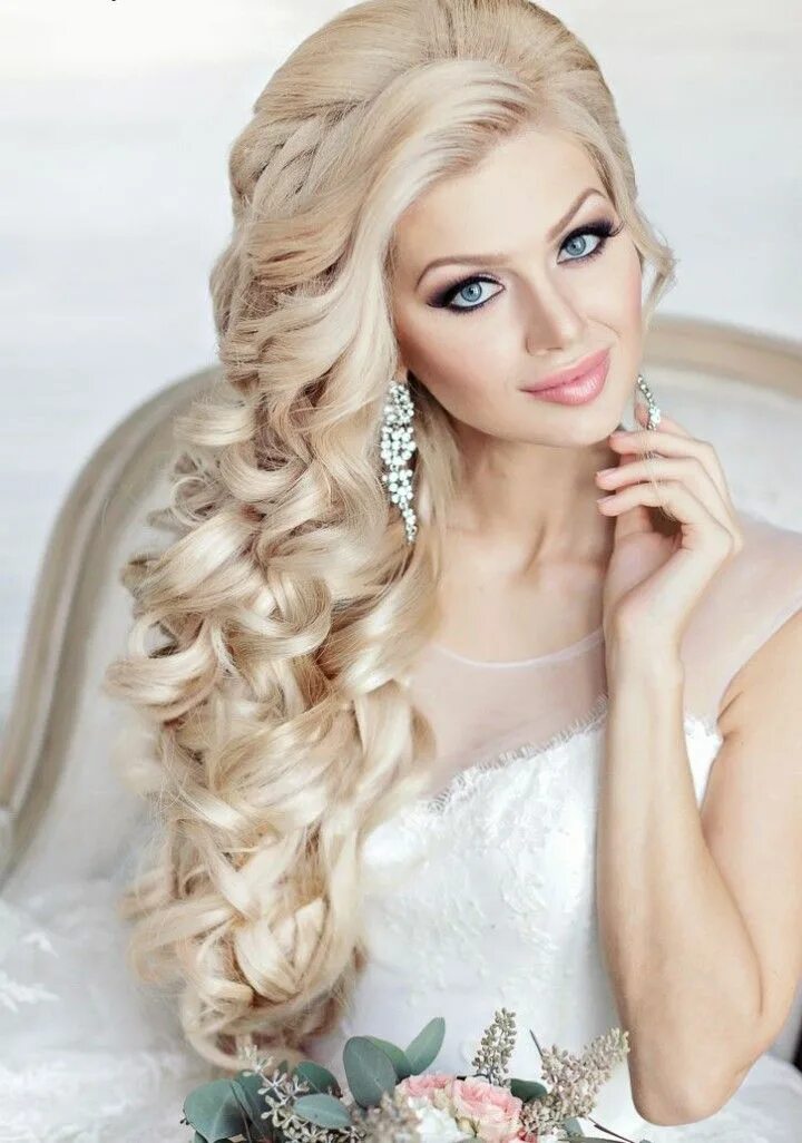 Прическа на длинные волосы блонд 21 Eye-Catching Wedding Hairstyles Wedding hairstyles for long hair, Bridal hair