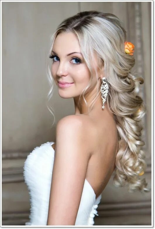 Прическа на длинные волосы блондинка Brautfrisuren-fur-blonde-Haare Bridesmaid hair long, Blonde wedding hair, Weddin