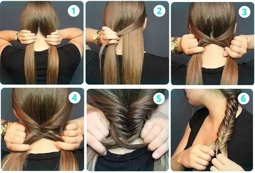 Прическа на длинные волосы быстро пошагово hair, hairstyle, and braid image Penteados com trança, Penteados, Tranças fáceis