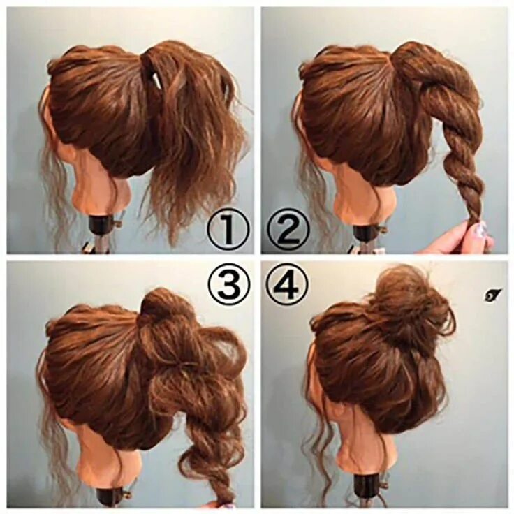 Прическа на длинные волосы быстро пучок These easy hairstyle tips really are stunning #easyhairstyletips Hair styles, Ha