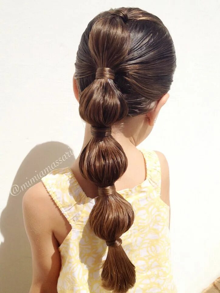 Прическа на длинные волосы девочке хвост Bubble Hairstyle by @mimiamassari Jasmine hair, Pretty hairstyles, Long hair sty