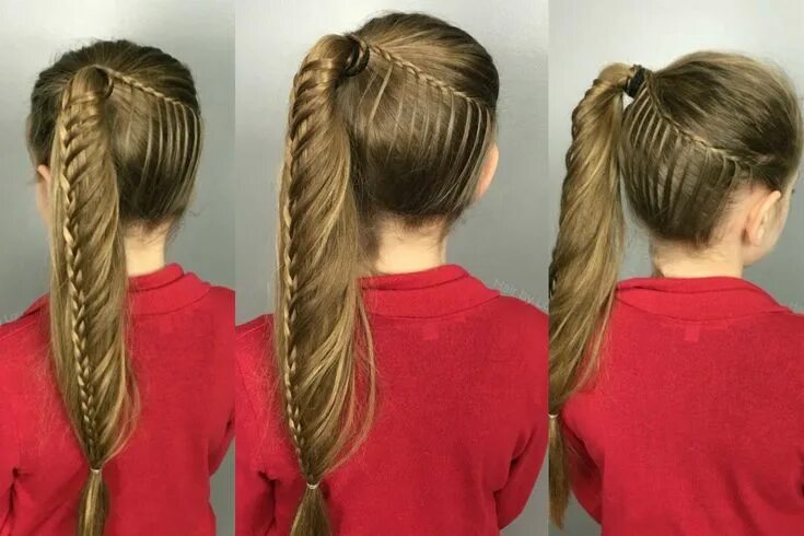 Прическа на длинные волосы девочке хвост Lace Mermaid Braid Side Ponytail Side braid ponytail, Box braids hairstyles, Mer