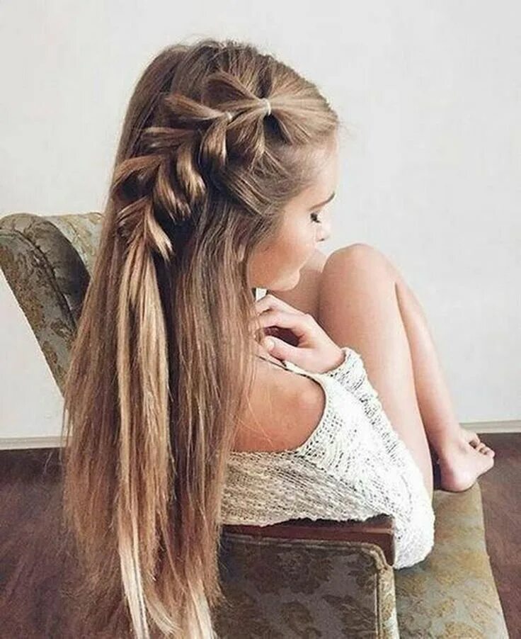 Прическа на длинные волосы девочке повседневной 40 Unique Christmas Hairstyles Ideas For Women To Look Pretty And Cool Braids fo